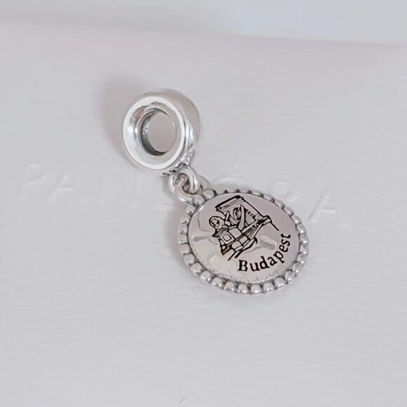 Pandora Budapest Dangle Charm Hungary Travel Széchenyi Chain Bridge Pendant S925 - Picture 4 of 6